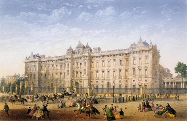 Buckingham Palace, c.1862 (colour litho) from Achille-Louis Martinet