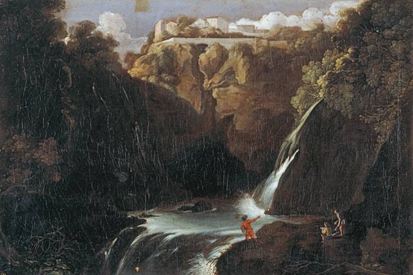 Landscape w.Waterfall /Paint.A.Elsheimer from Adam Elsheimer