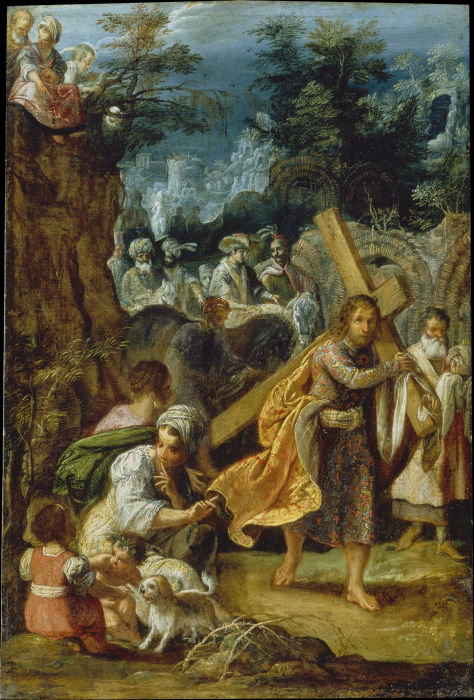 The Frankfurt Altarpiece of the Exaltation of the True Cross:
Emperor Heraclius’ Entry into Jerusale from Adam Elsheimer