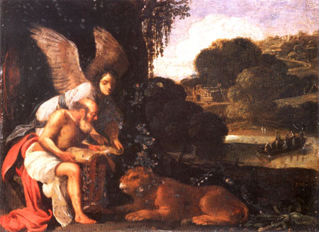 The St. Hieronymus in the wilderness from Adam Elsheimer