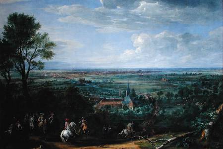 Louis XIV (1638-1715) at the Siege of Lille facing the Priory of Fives, August 1667 from Adam Frans van der Meulen