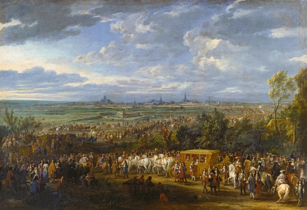Einzug Ludwigs XIV. und seiner Gemahlin Marie-Therese in Arras am 20. Juli 1667 from Adam Frans van der Meulen