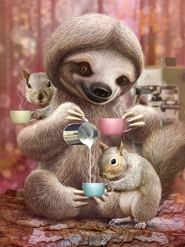 SLOTH THE BARISTA from Adam Lawless