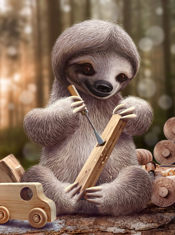 SLOTH THE TOY MAKER from Adam Lawless
