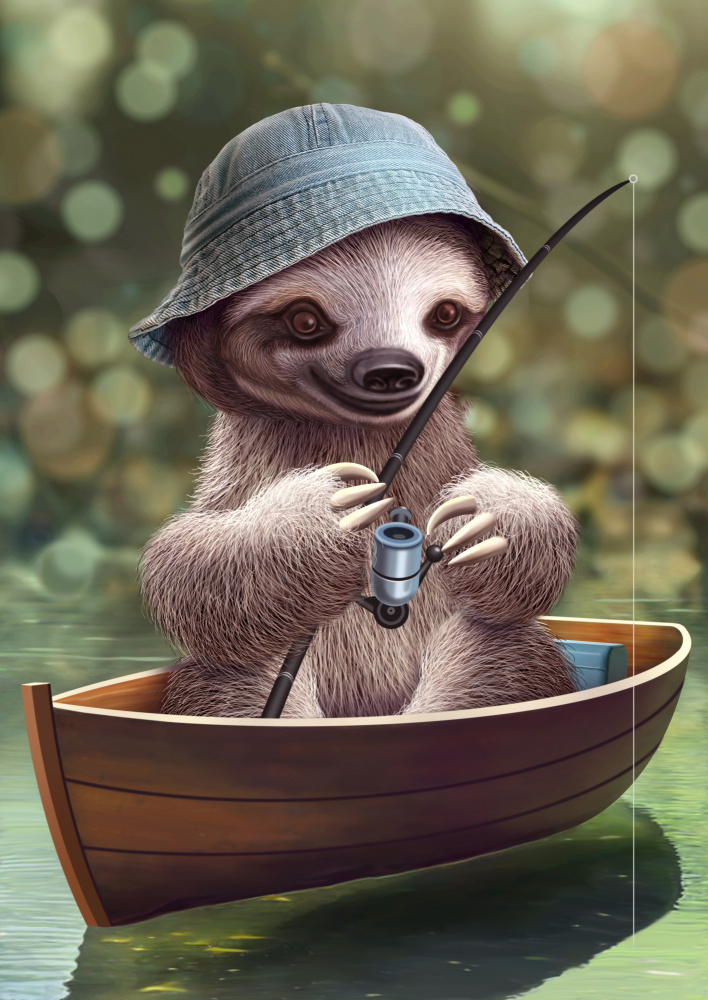 SLOTH GO FISHING from Adam Lawless