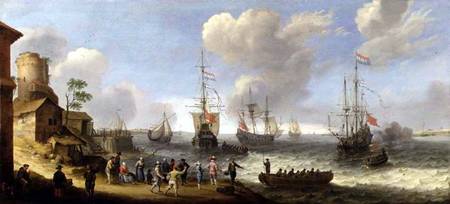 Dutch Warships in an Estuary from Adam Willaerts