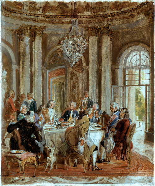 Frederick t.Gr.& dinner company from Adolph Friedrich Erdmann von Menzel