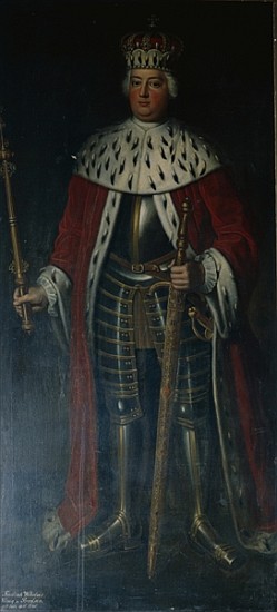 Frederick William I, King of Prussia in his Regalia, from Adolph Friedrich Erdmann von Menzel