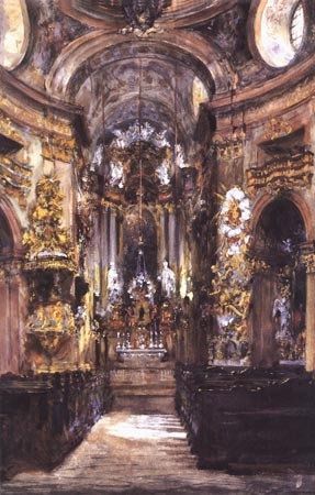 Intérieur de l ' église Saint Pierre de Vienne from Adolph Friedrich Erdmann von Menzel