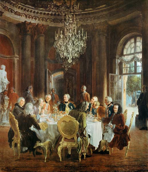 King Friedrichs II Roundtable in Sanssouci from Adolph Friedrich Erdmann von Menzel