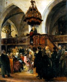 Preach in the old monastery church to Berlin from Adolph Friedrich Erdmann von Menzel