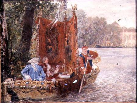 River Trip at Rheinsburg from Adolph Friedrich Erdmann von Menzel