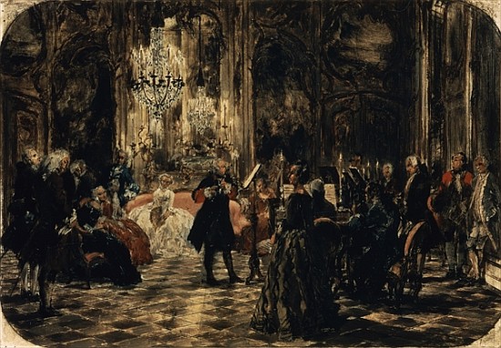 Sketch for The Flute Concert from Adolph Friedrich Erdmann von Menzel