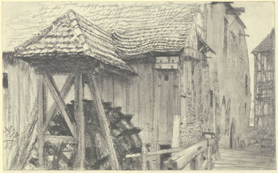 Water mill from Adolph Friedrich Erdmann von Menzel