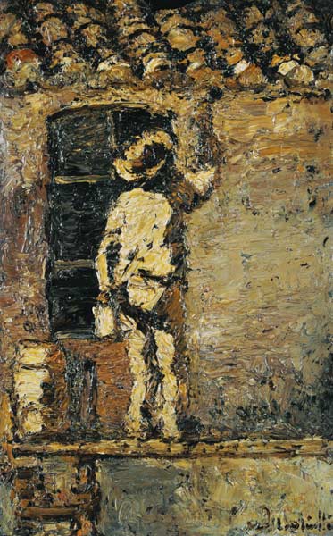 Ein Anstreicher an einer Hauswand from Adolphe Jos.Th. Monticelli