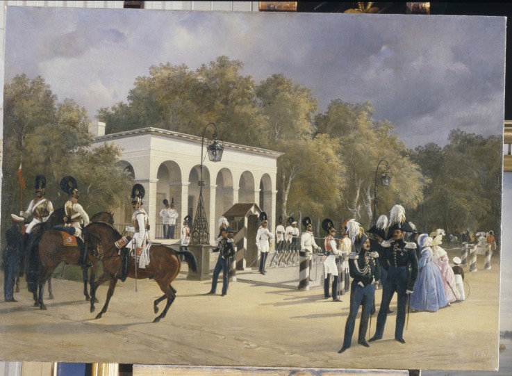The Guards Regiment House on the Yelagin Island from Adolphe Ladurner