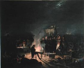 Bivouac of Napoleon I (1769-1821) on the Battlefield of the Battle of Wagram, 5th-6th July 1809