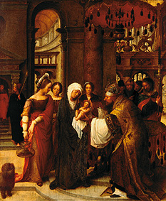 Representation of Christi in the temple from Adriaen Isenbrant