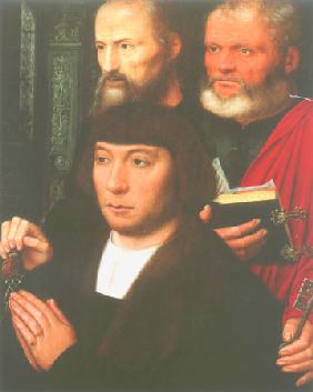 Founder portraits with the apostles of Peter and Paulus (right wings of a Diptychons?)