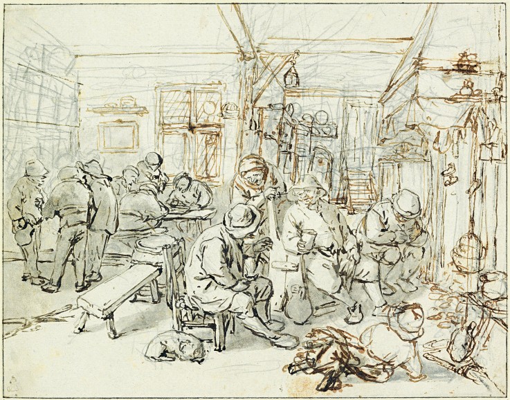 Company of Peasants in a Tavern from Adriaen Jansz van Ostade