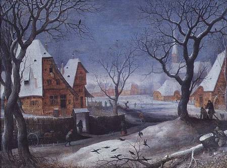 Winter Landscape with Fowlers from Adriaen van Stalbemt