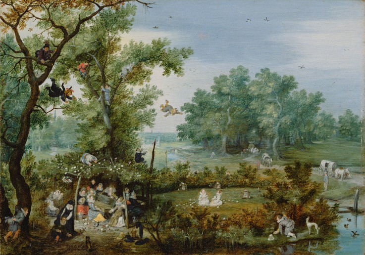 A Merry Company in an Arbor from Adriaen Pietersz. van de Venne
