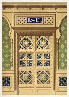 A Moorish door, illustration from La Decoration Interieure, published c.1893-94