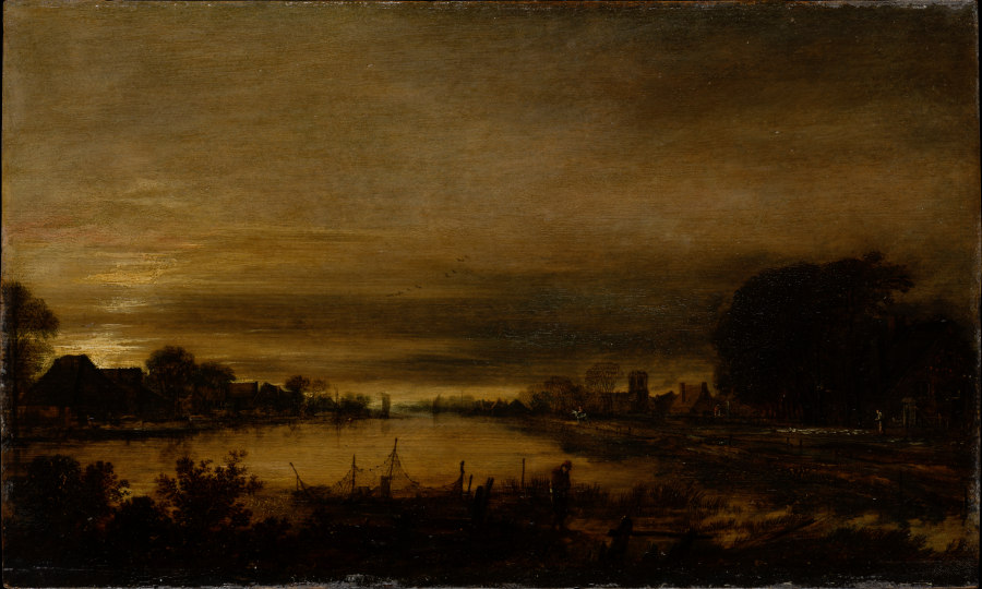 Landscape with Canal at Dusk from Aert van der Neer