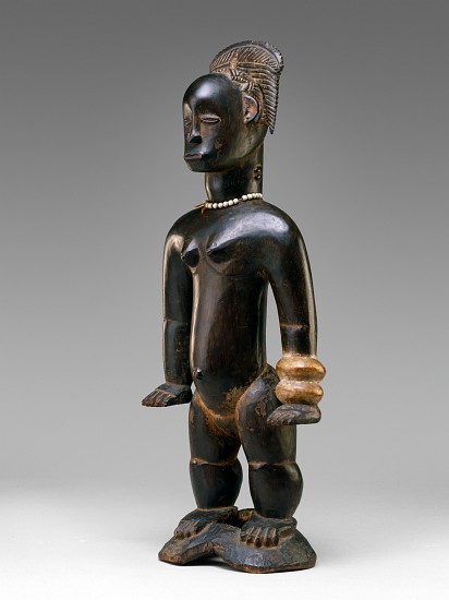 Standing female figure, Guro, Ivory Coast, 19th-20th century from African School