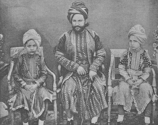 Son-in-Law and Grandsons of Sultan Shah Jahan, Begum of Bhopal from (after) English photographer