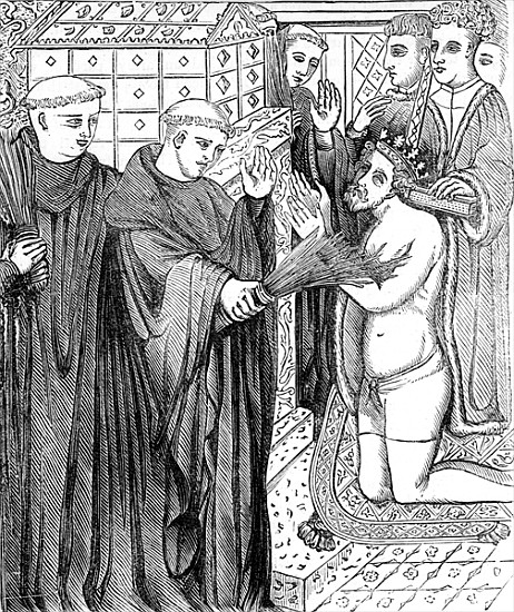 Penance of Henry II, after an engraving in Carter''s ''Specimens of Ancient Sculpture and Painting'' from (after) English School