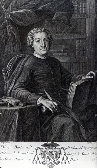Diogo Barbosa Machado, frontispiece to his ''Bibliotheca Lusitana''; engraved by Simon Thomassin from (after) German School