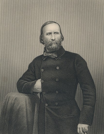 Giuseppe Garibaldi; engraved by D.J Pound from (after) Italian Photographer