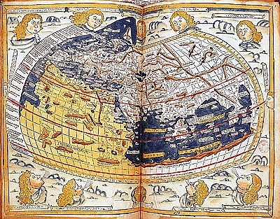 Map of the world from (after) Ptolemy