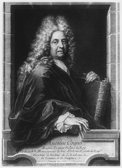Antoine Coypel, after a self portrait; engraved by Jean Baptiste Masse (1687-1767) 1717 from (after) Antoine Coypel