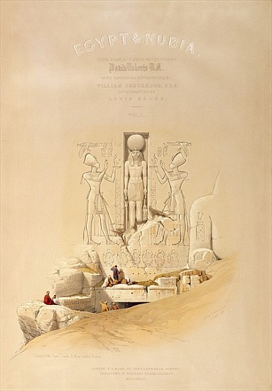 The Entrance to the Great Temple of Aboo Simble, Nubia, titlepage of Volume I of ''Egypt and Nubia'' from (after) David Roberts