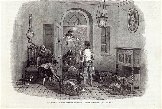 Christmas: The Compliments of the Season ; engraved by Linton, from ''The Illustrated London News'', from (after) Edward Duncan