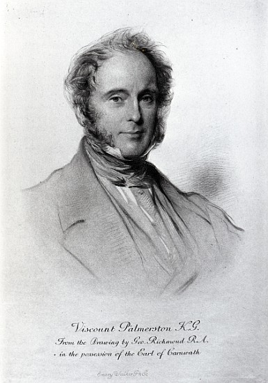 Viscount Palmerston; engraved by Emery Walker from (after) George Richmond