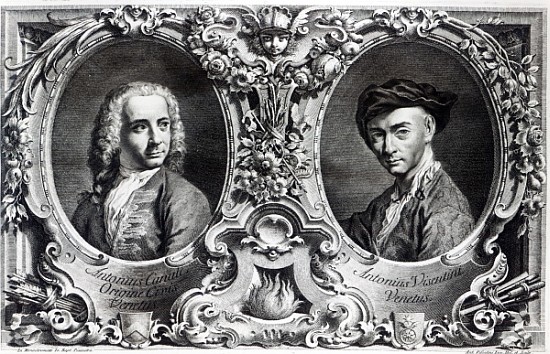 Canaletto and Antonio Visentini by Visentini from (after) Giambattista Piazzetta