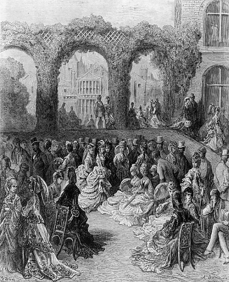Holland House - A Garden Party, from ''London, a Pilgrimage'', written by William Blanchard Jerrolds from (after) Gustave Dore