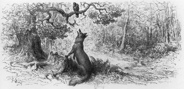 The Crow and the Fox, from ''Fables'' Jean de La Fontaine (1621-95) from (after) Gustave Dore