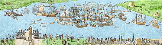 The Encampment of the English Forces near Portsmouth during the Battle of the Solent from (after) James Basire