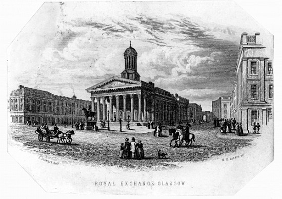 The Royal Exchange, Glasgow; engraved by William Home Lizars from (after) James Stewart