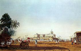 Lall Bazaar and the Portuguese Chapel, Calcutta; engraved by Robert Havell, pub. 1824