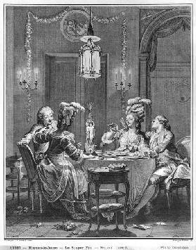 The Gourmet Supper; engraved by Isidore Stanislas Helman (1743-1809) 1781
