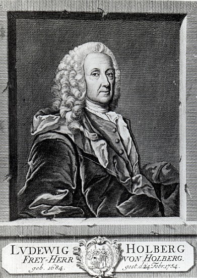 Ludvig Holberg; engraved by Johann Martin Bernigeroth from (after) Johan Roselius
