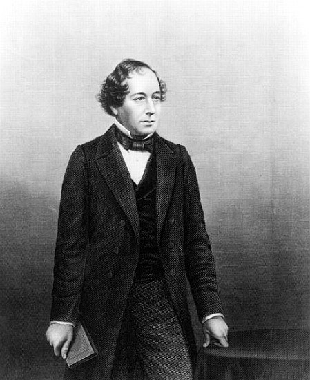 Benjamin Disraeli; engraved by D.J.Pound from a photograph from (after) John Jabez Edwin Paisley Mayall
