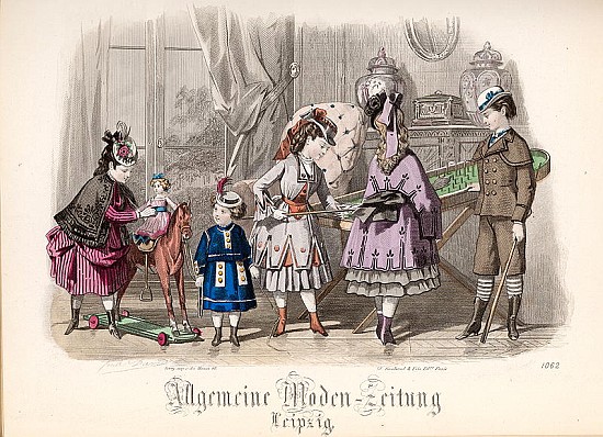 Children at Play, fashion plate from the ''Allgemeine Moden-Zeitung'', Leipzig from (after) Jules David