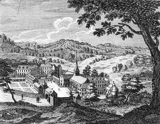 General view of the Abbey of Port-Royal des Champs from (after) Louise Madelaine Cochin