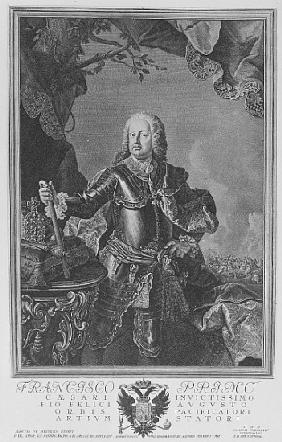 Francis I, Holy Roman Emperor; engraved by Philipp Andreas Kilian